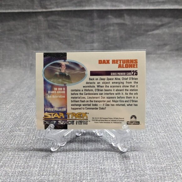 1993 SkyBox Star Trek: Deep Space Nine Premier #25 Dax Returns Alone! - Picture 2 of 2